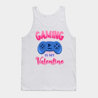 Gaming Is My Valentine Controller Text Pink Tank Top